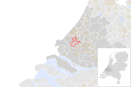 Locatie van de gemeente Midden-Delfland (gemeentegrenzen CBS 2016)