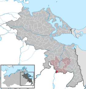 Poziția Nieden pe harta districtului Vorpommern-Greifswald