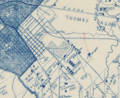 Oakland cemetery on 1900 Sam Street's map