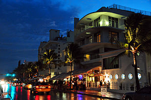 Ocean Drive night South Beach Miami Florida
