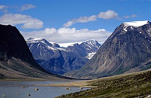 Mountains with a valley