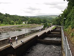 Rivière Tummel à Pitlochry, Écosse.