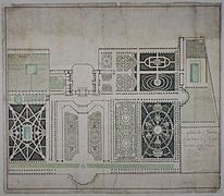 Plan du château et jardin de Clagny vers 1685.