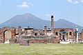 Il foro di Pompei con il Vesuvio sullo sfondo