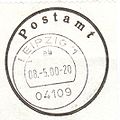 Poststempel der Postfiliale Leipzig 1