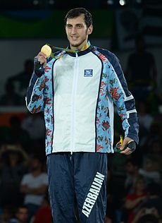 Radik Isaev at the 2016 Summer Olympics awarding ceremony 5.jpg