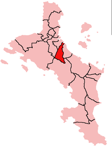 Harta provinciei Plaisance în cadrul Seychelles