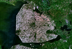 Satellite image of Noordoostpolder