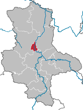 Poloha mesta Magdeburg v rámci spolkovej krajiny Sasko-Anhaltsko