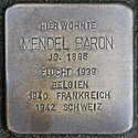 Stolperstein Karl-Heinz-Klingen-Str 22 Dinslaken Baron Mendel