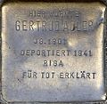 Stolperstein für Gertrud Adler (Eifelstraße 27)