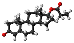 Молекула тестостерона пропионата ball.png