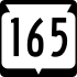 State Trunk Highway 165 marker