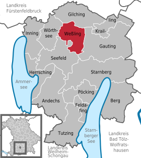 Localisation de Oberpfaffenhofen