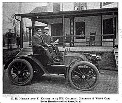 1902 C. G. V. 15hp runabout with Carlton R. Mabley in the drivers seat