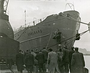 Бывший «Коронель» в порту Генуи, 1948 год