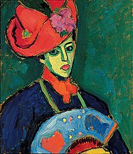 Nő piros kalapban (1909)