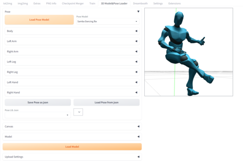 Automatic1111 with 3D Model Pose