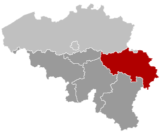 Localisation de la province en Wallonie et en Belgique