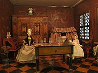 Dollhouse interior with dolls, Nuremberg, Germany, c. 1650–1700