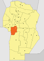 Dipartimento di Calamuchita – Mappa