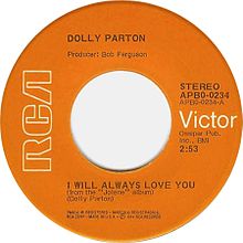 Description de l'image Dolly parton i will always love you rca victor us vinyl a-side.jpg.