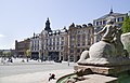 La Lenbachplatz vue depuis la fontaine.