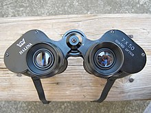 Binoculars with adjustable interpupillary distance set for about 63 mm HALINA binoculars 7x50 03.jpg