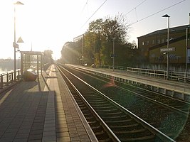 Haltepunkt Schweinfurt Mitte Blick nach Westen Richtung Hauptbahnhof