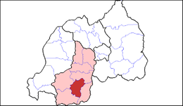 Distretto di Huye – Mappa