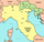 La République sociale italienne en 1943 (en jaune, territoire administré par la RSI ; en vert, zones d’opération relevant prétendument de la RSI, de fait directement sous administration allemande).