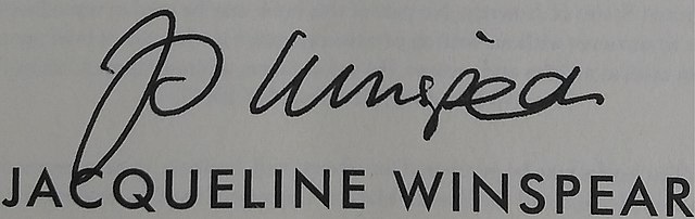 Signature de Jacqueline Winspear