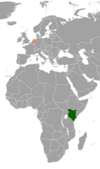 Location map for Kenya and the Netherlands.