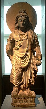 The Bodhisattva Maitreya, 2nd century AD, Gandhara. KushanMaitreya.JPG