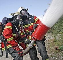 Einsatz von Löschschaum