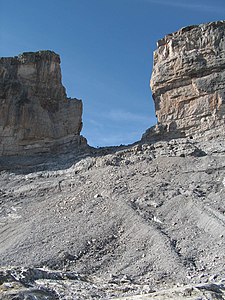 La Brèche de Roland, von der französischen Seite gesehen