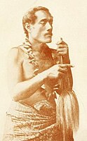 Samoanský vůdce Lauaki Namulauulu Mamoe v exilu, (zemřel r. 1915)
