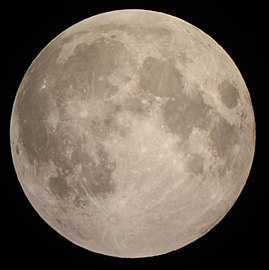美國洛米塔觀測的半影月食，時間為13:18:47 UTC