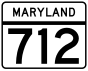 Maryland Route 712 marker