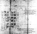 Old map with close view of Magnolia's streets