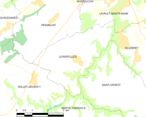 Poziția localității Lignerolles