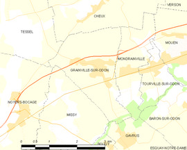 Mapa obce Grainville-sur-Odon