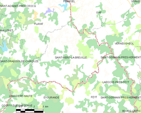 Poziția localității Saint-Merd-la-Breuille