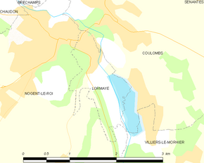 Poziția localității Lormaye