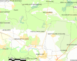 Castillon-du-Gard - Localizazion