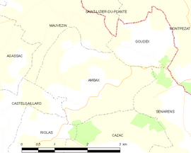 Mapa obce Ambax