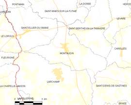 Mapa obce Montaudin