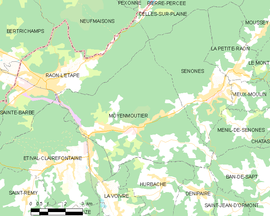 Mapa obce Moyenmoutier