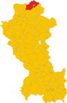 Map of comune of Lavello (province of Potenza, region Basilicata, Italy).svg