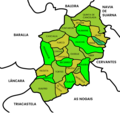 Mapa das parroquias de Becerreá
